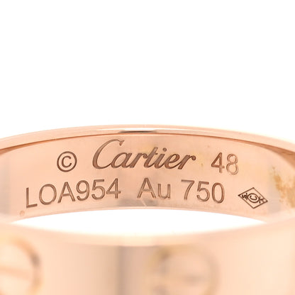 Cartier 18K Pink Gold 3.5mm LOVE Ring 48 4.5 4 of 4