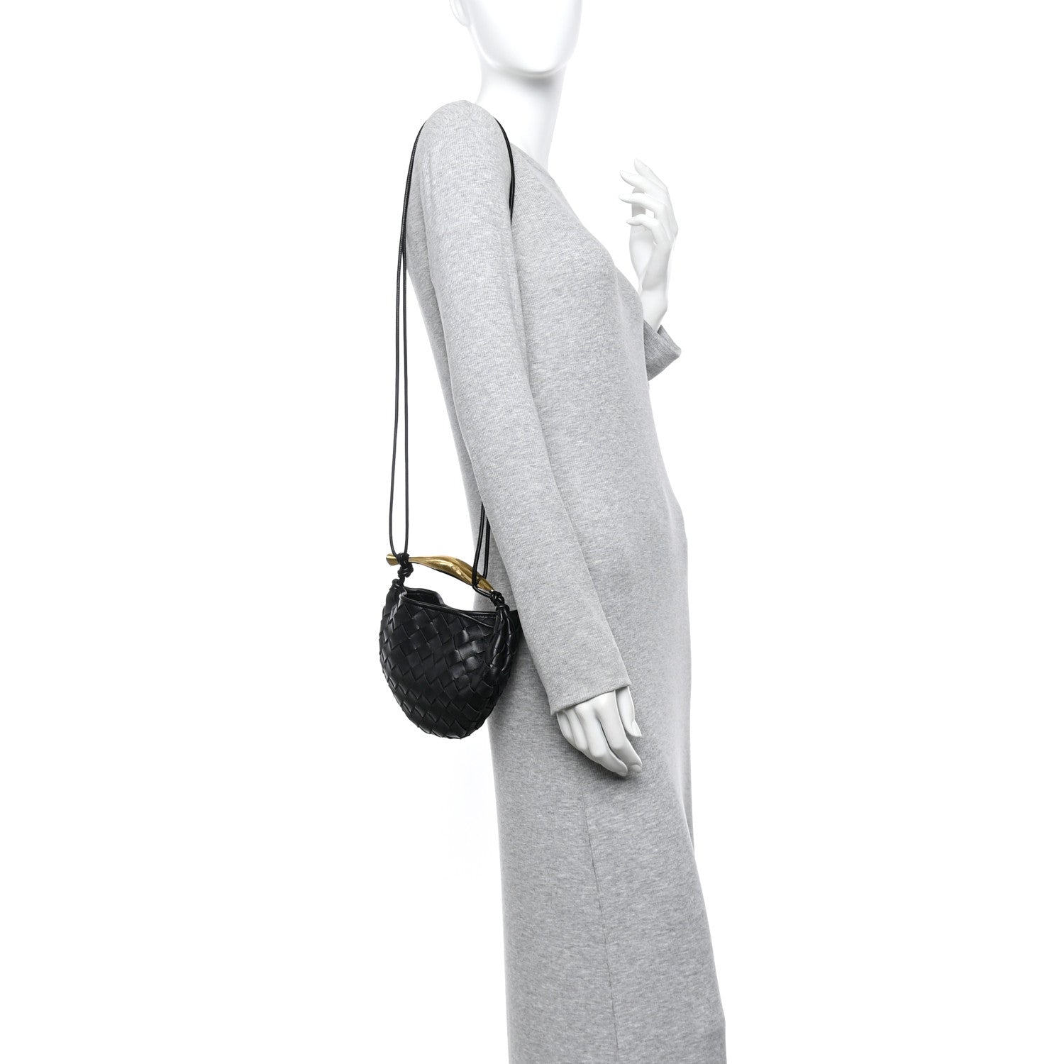 Bottega Veneta Nappa Intrecciato Mini Sardine Bag Black 2 of 10