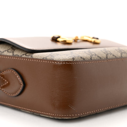 Gucci GG Supreme Monogram Small Horsebit 1955 Shoulder Bag Beige Brown Sugar 9 of 11