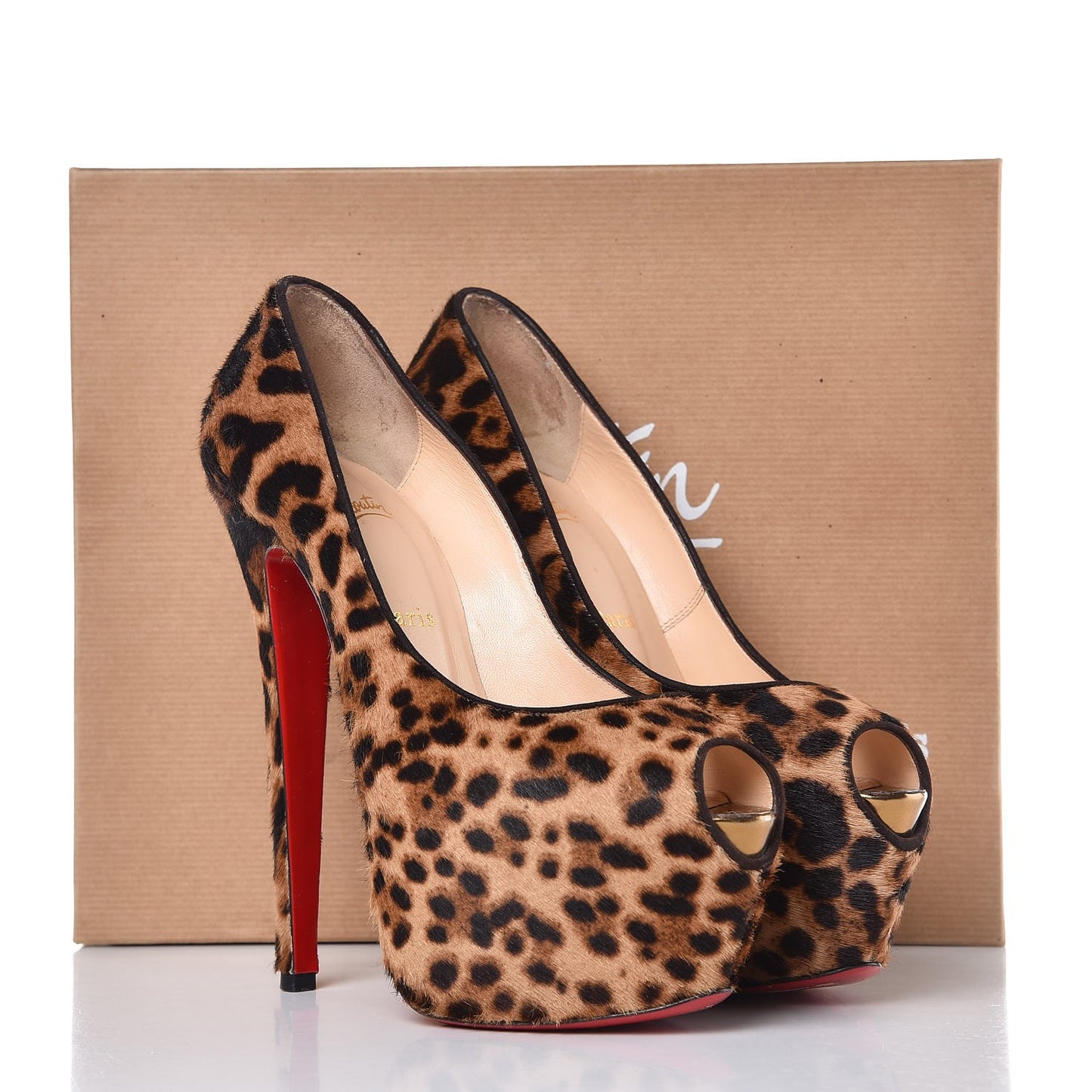 Calf Hair Leopard Print Highness 160 Pumps 38 Leopard