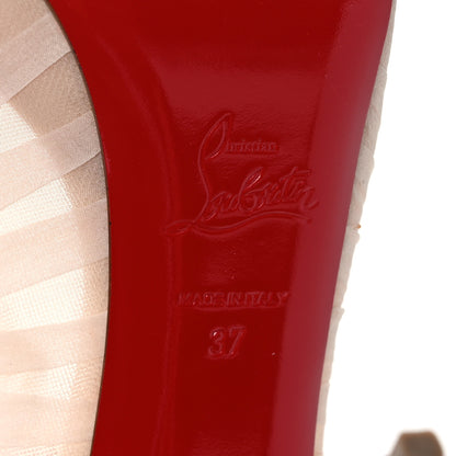 Christian Louboutin Chiffon Goya Ruban 120 Pumps 37 Petale 7 of 7