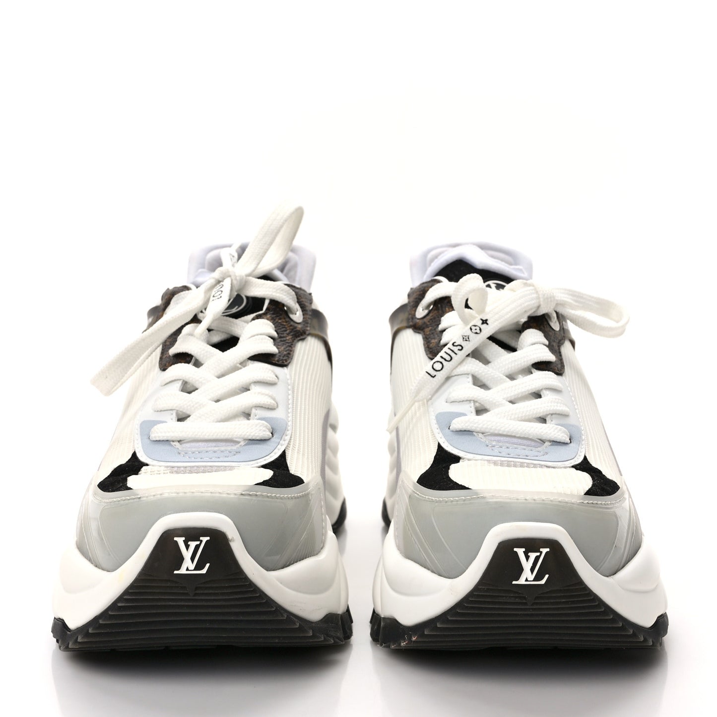 Monogram Calfskin Run 55 Sneakers 38 White