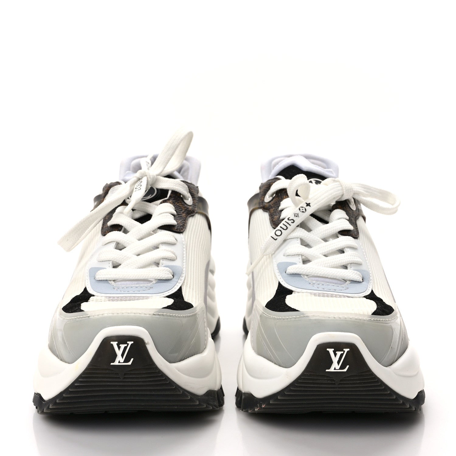 Louis Vuitton Monogram Calfskin Run 55 Sneakers 38 White 2 of 10
