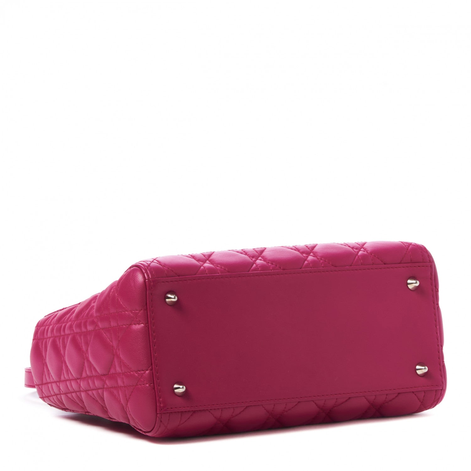 Christian Dior Lambskin Cannage Medium Lady Dior Fuchsia 3 of 9