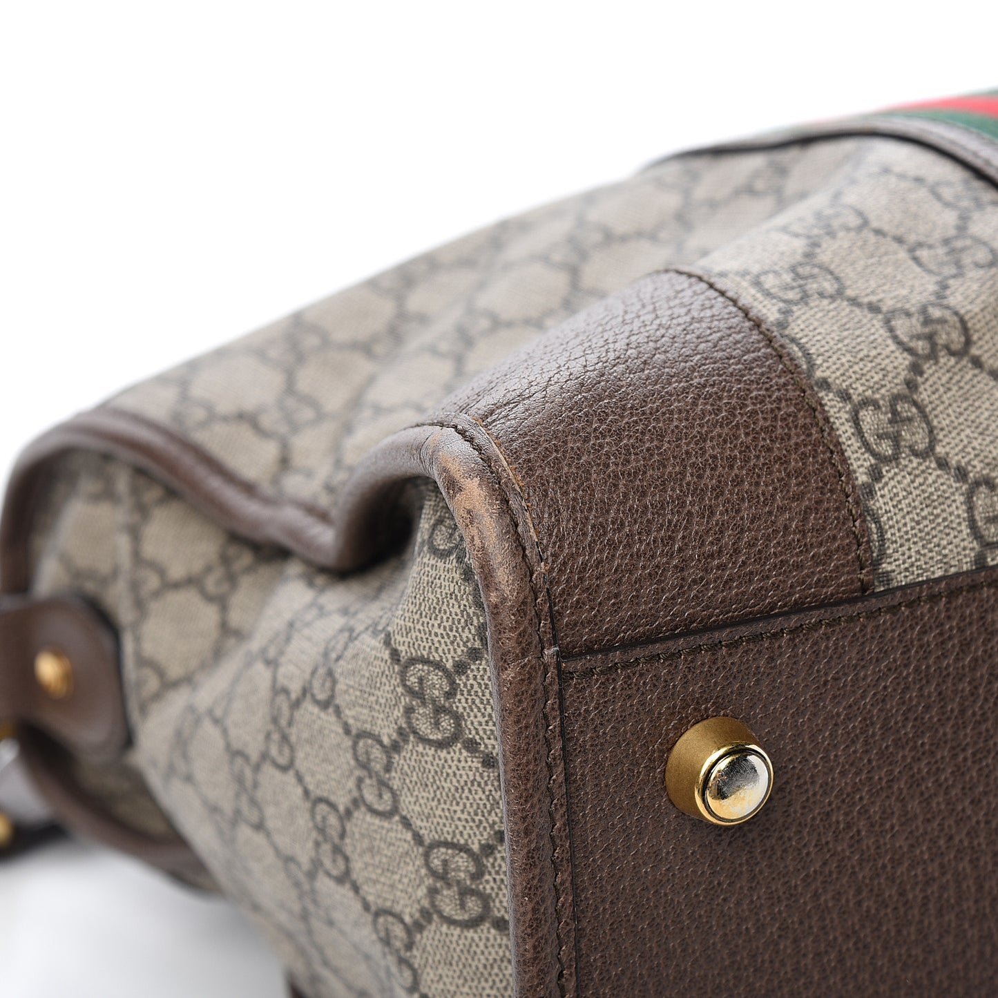 Soft GG Supreme Monogram Web Medium Duffle Bag Beige New Acero Crop