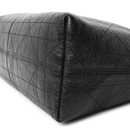Christian Dior Grained Calfskin Flat Macrocannage Medium Voyage Bag Black 10 of 10