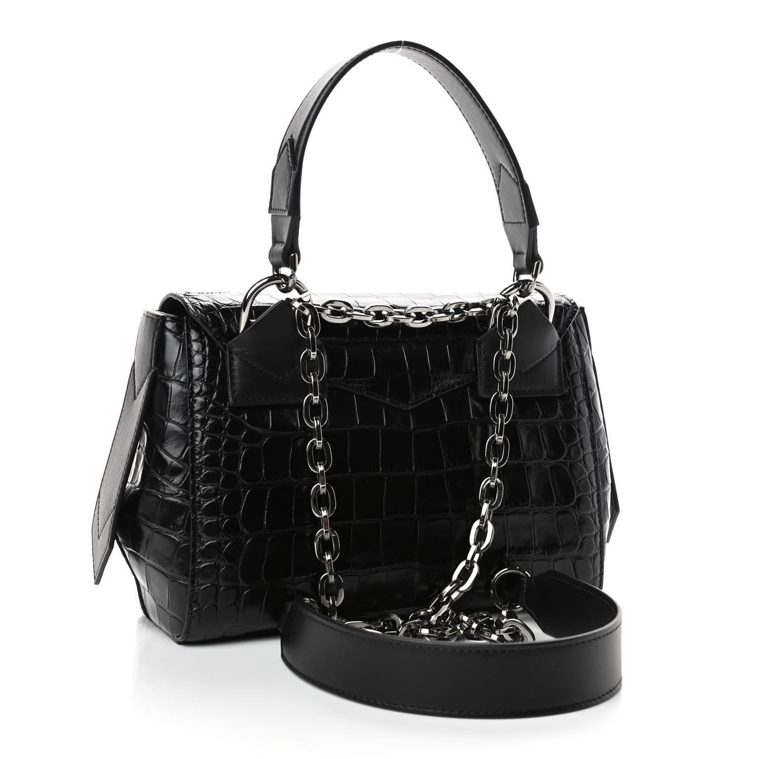 Givenchy Croc Embossed Small ID Flap Black 2 of 4