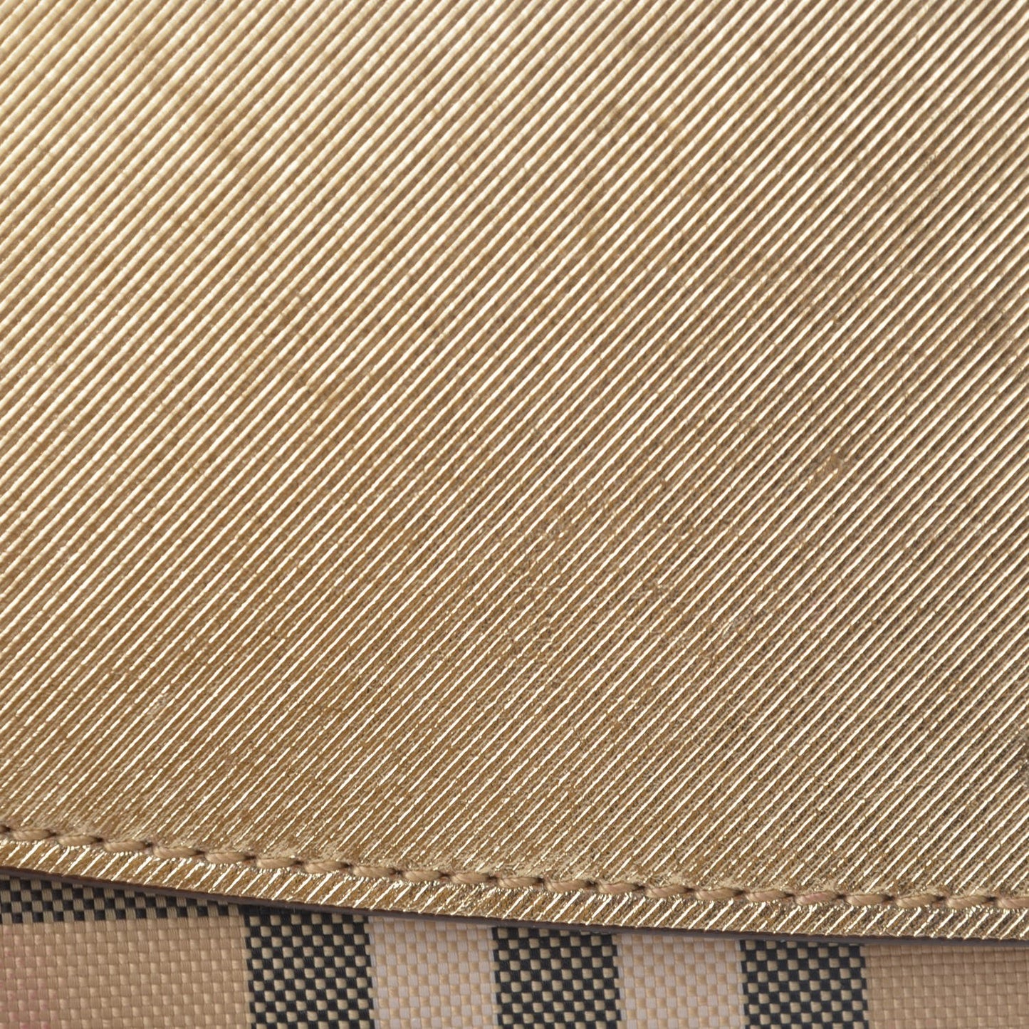 Metallic Calfskin Horseferry Check Porter Continental Wallet Gold