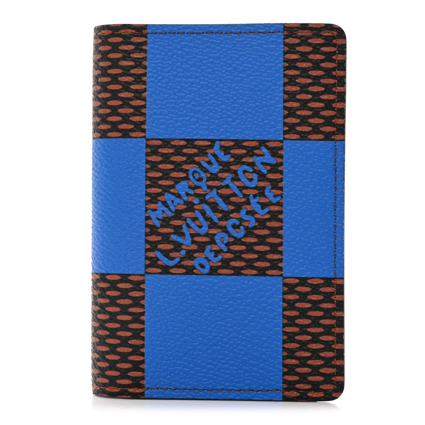 Damier Pop Pocket Organizer Blue
