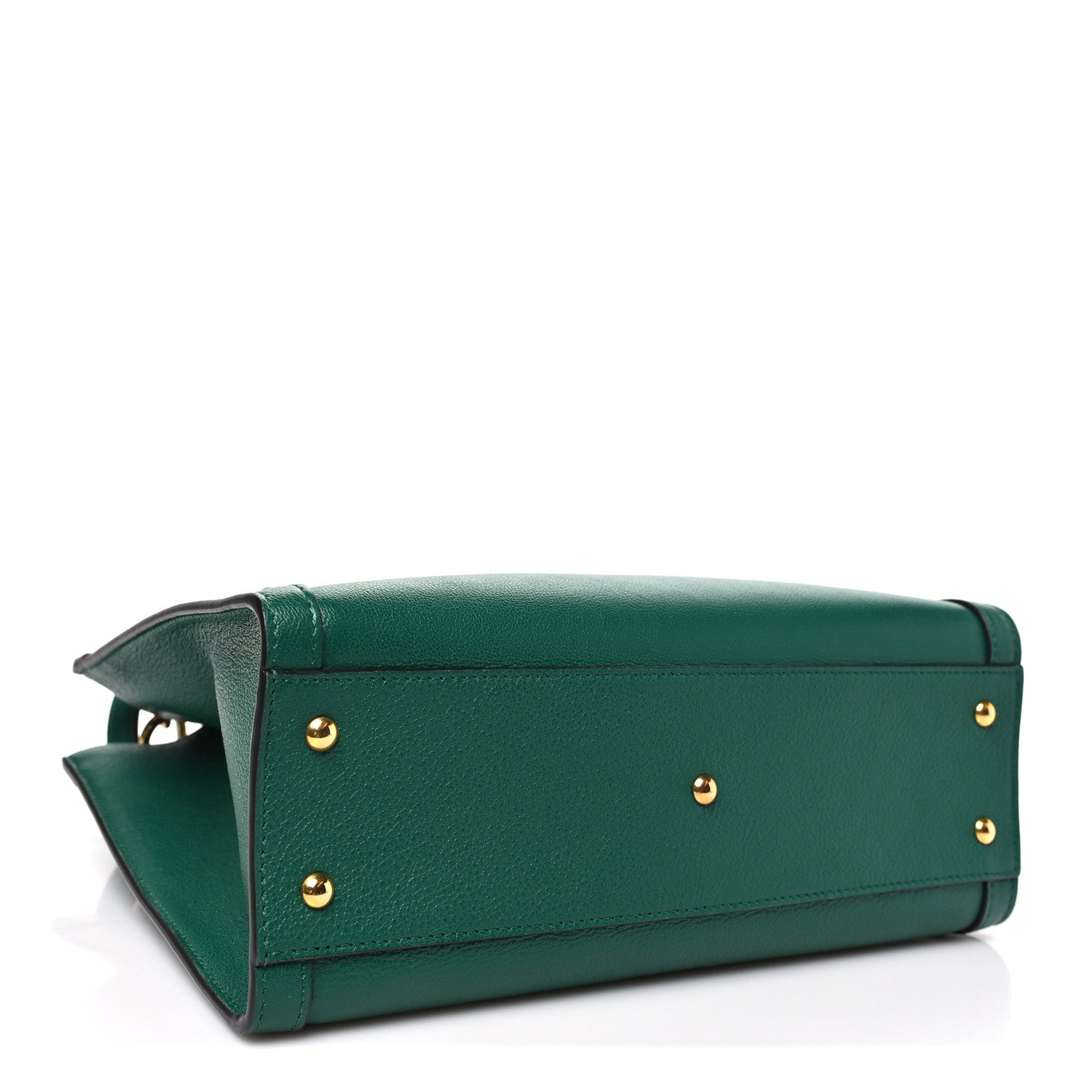 Gucci Wonka Grain Calfskin Small Diana Tote Bag Green Yellow Fluo 3 of 9