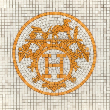 Hermes Porcelain Mosaique au 24 Gold Sushi Plate 6 of 7