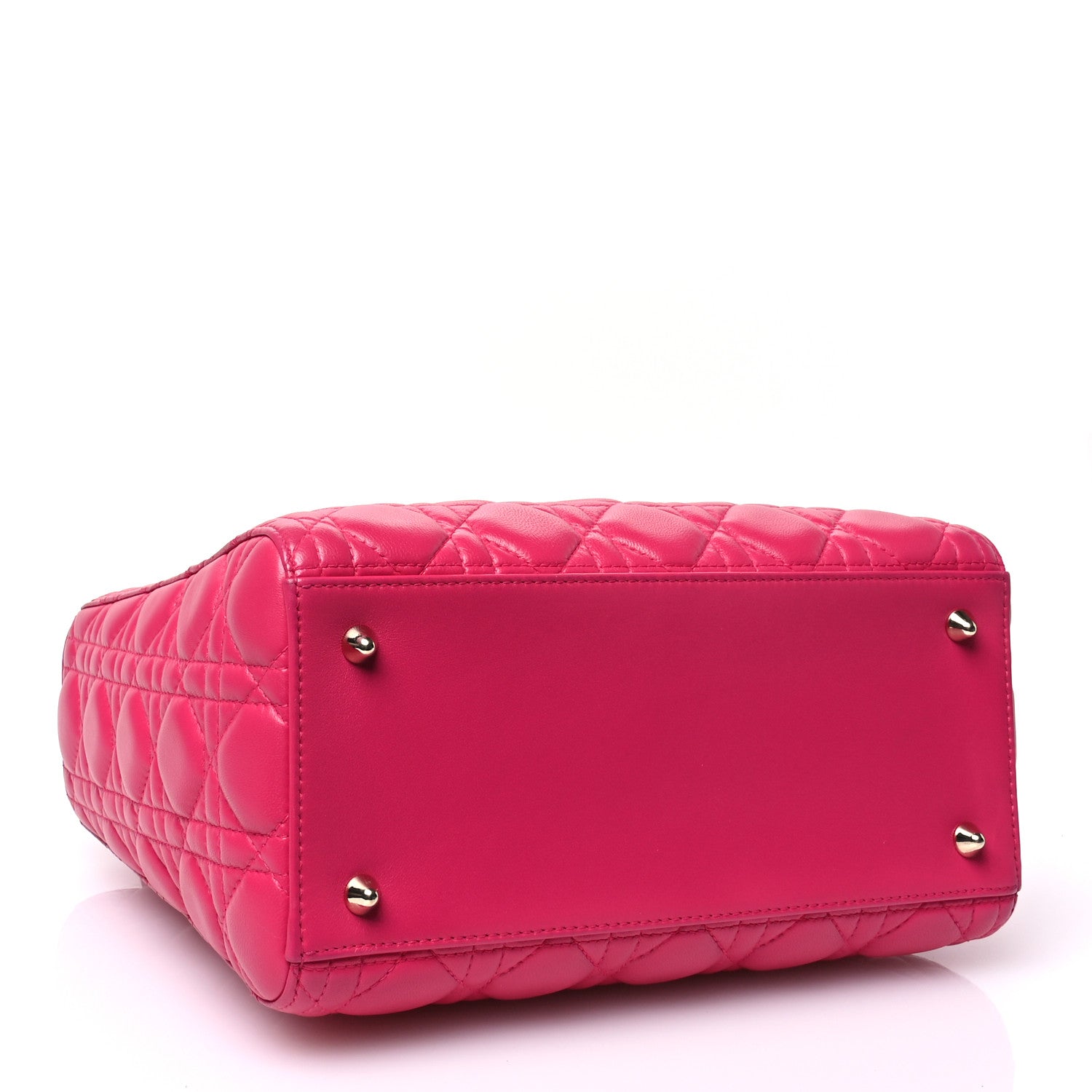 Christian Dior Lambskin Cannage Medium Lady Dior Fuchsia 4 of 10