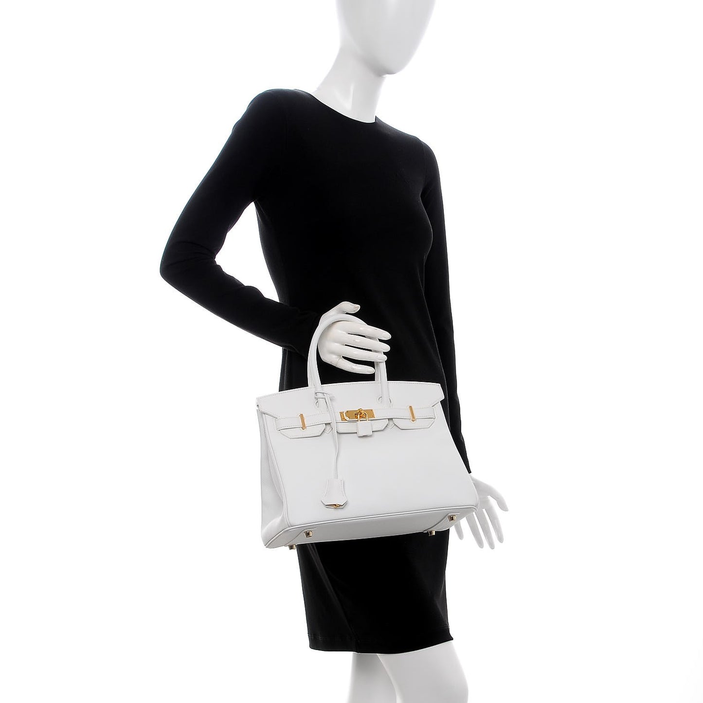 Epsom Birkin 30 Blanc White