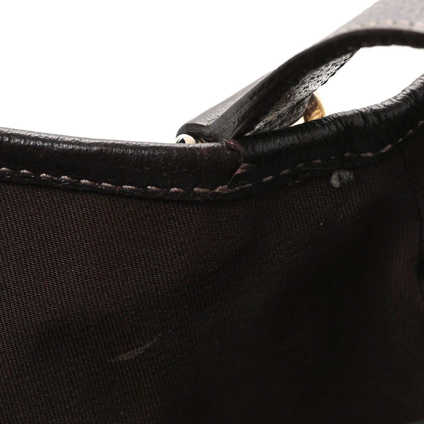 Monogram Medium Abbey Shoulder Bag Dark Brown