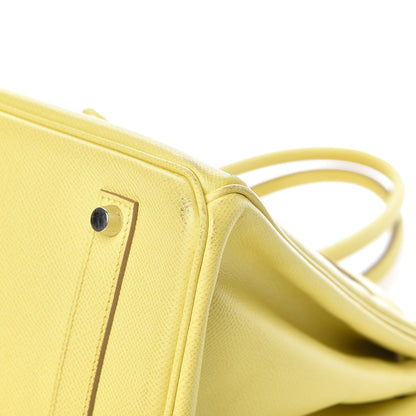 Hermes Epsom Birkin 35 Lime 34 of 38