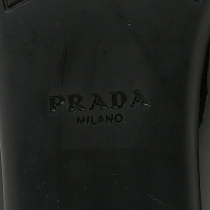 Prada Patent Triangle Ballerina Flats 37 Black 8 of 10