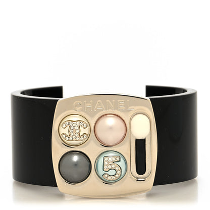 Chanel Resin Pearl Enamel CC Cuff Multicolor 1 of 4
