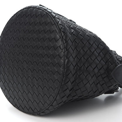 Bottega Veneta Nappa Intrecciato Shoulder Bag Black 6 of 8