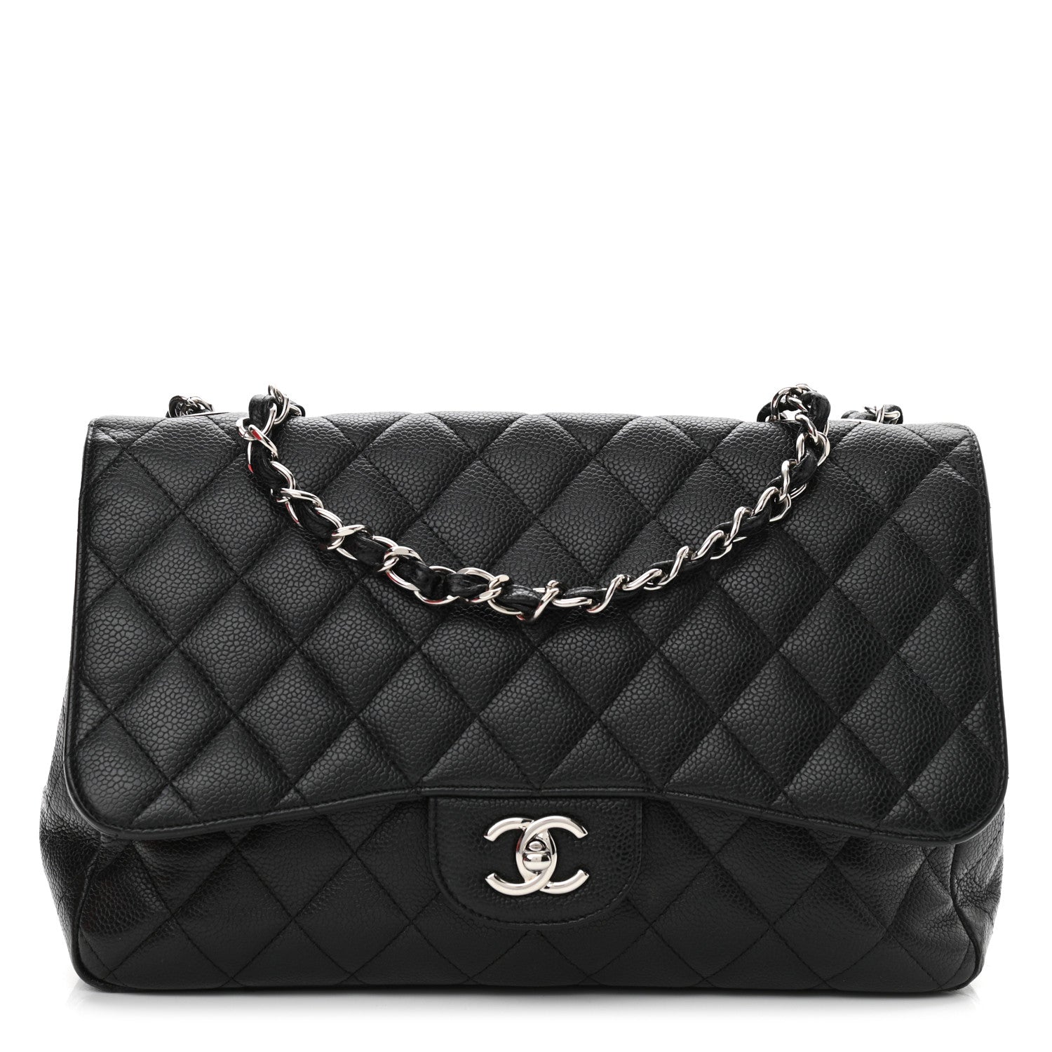 Chanel Caviar Quilted Jumbo Single Flap Black 1 of 11