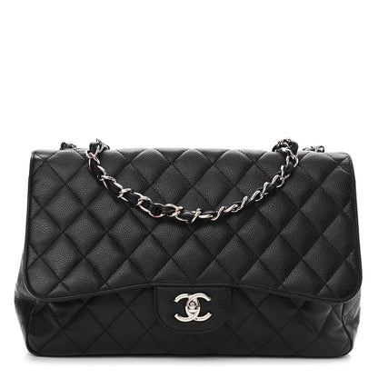 Chanel Caviar Quilted Jumbo Single Flap Black 1 of 11