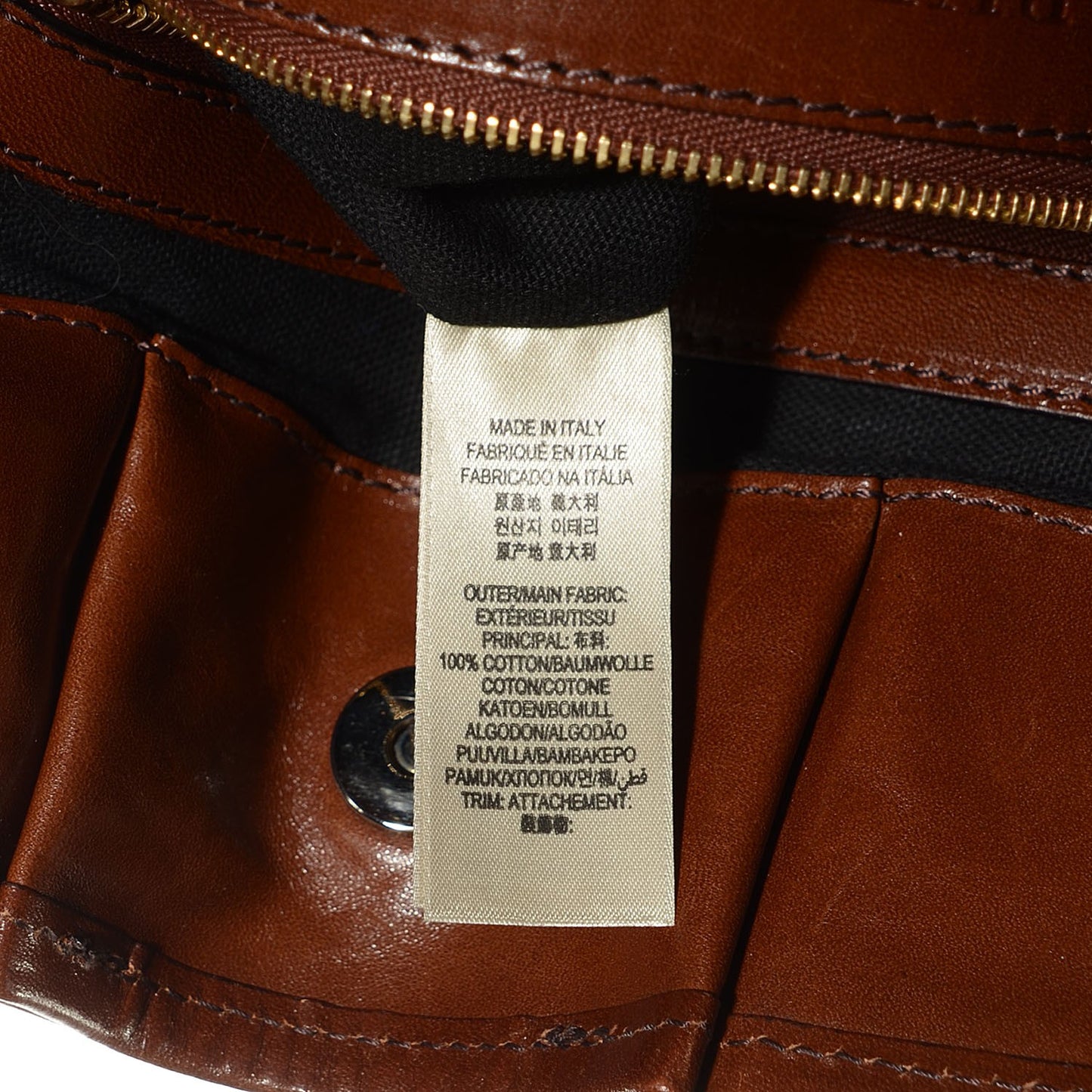 Bridle Calfskin House Check Large Whipstitch Tote Dark Tan
