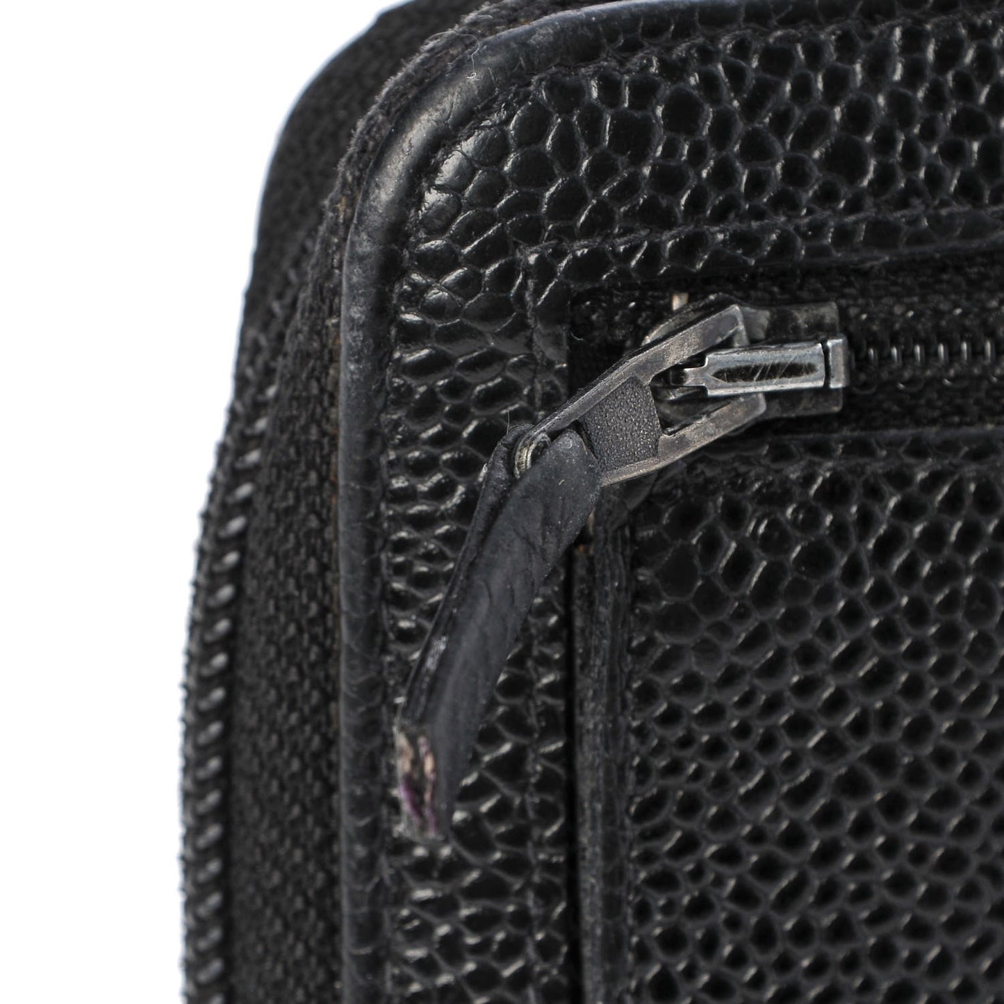 Caviar Timeless CC Zip Around Wallet Black