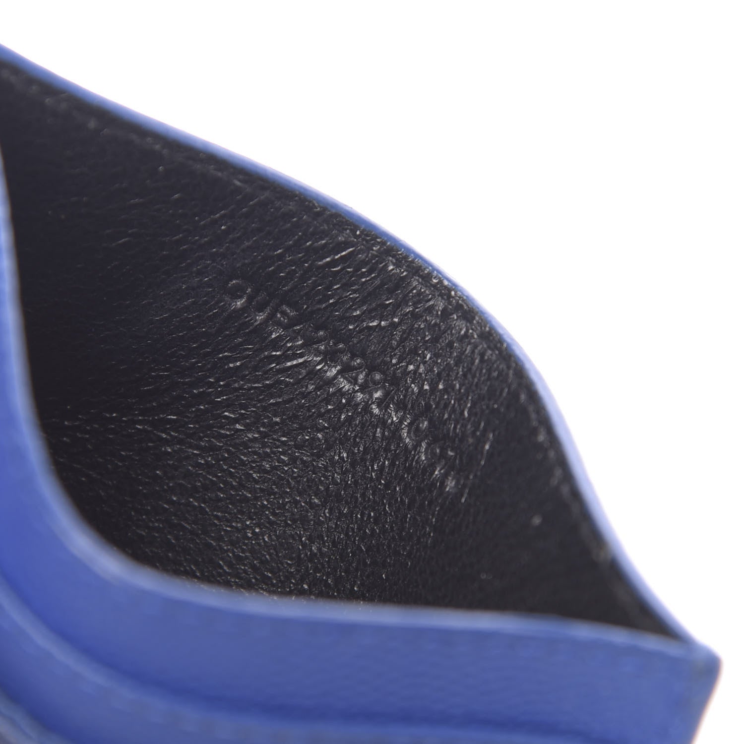 Saint Laurent Grain De Poudre Matelasse Monogram Credit Card Case Blue Majorelle 7 of 10