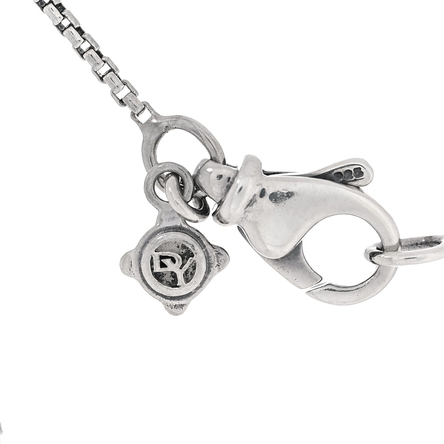 Sterling Silver Diamond Petite Pave Heart Necklace