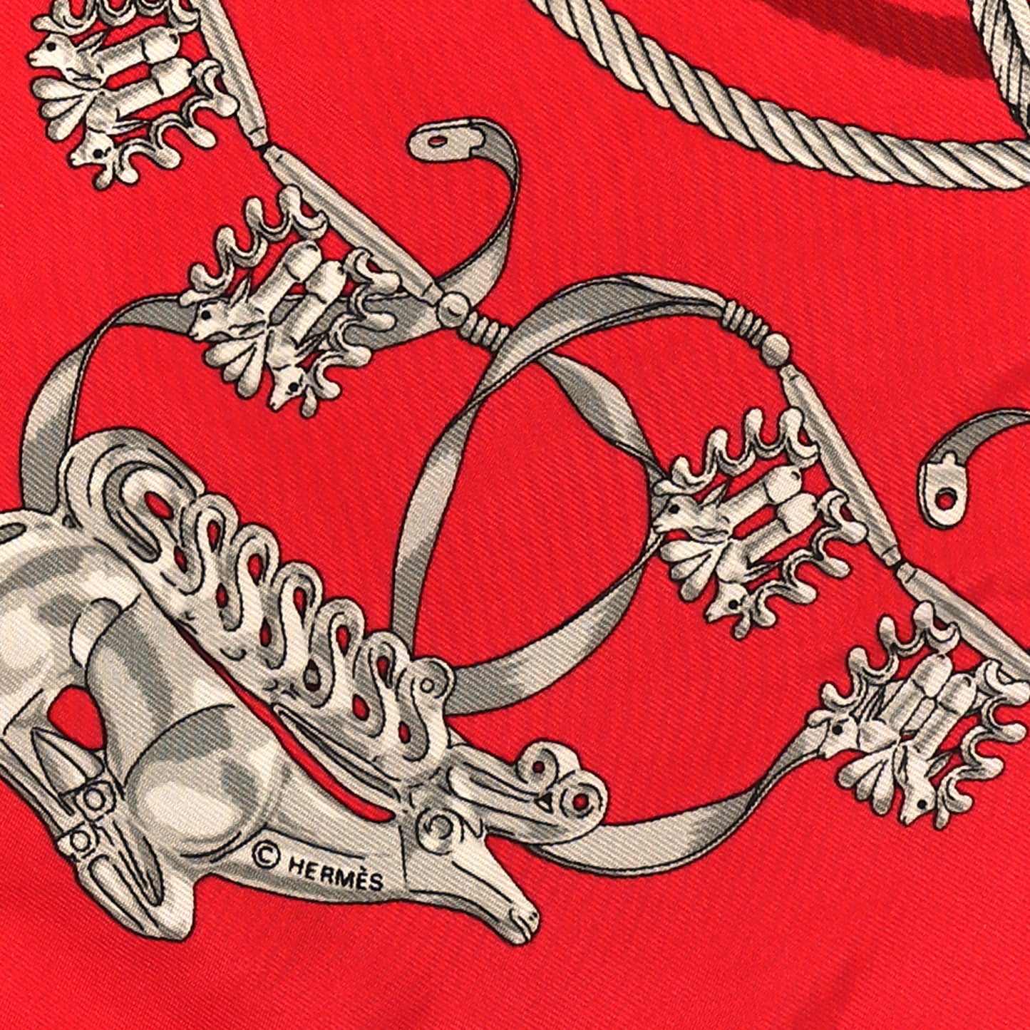 Silk Mousseline Les Cavaliers D'Or Scarf