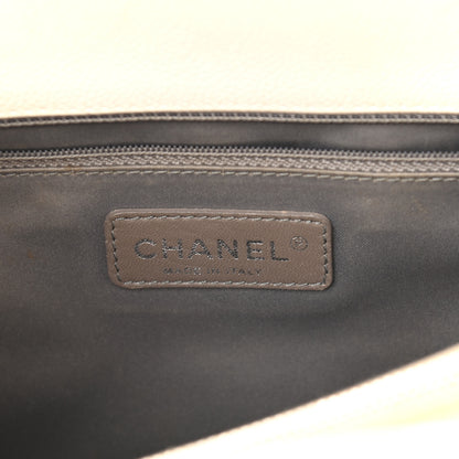 Chanel Caviar Quilted Grand Shopping Tote GST White 6 of 13