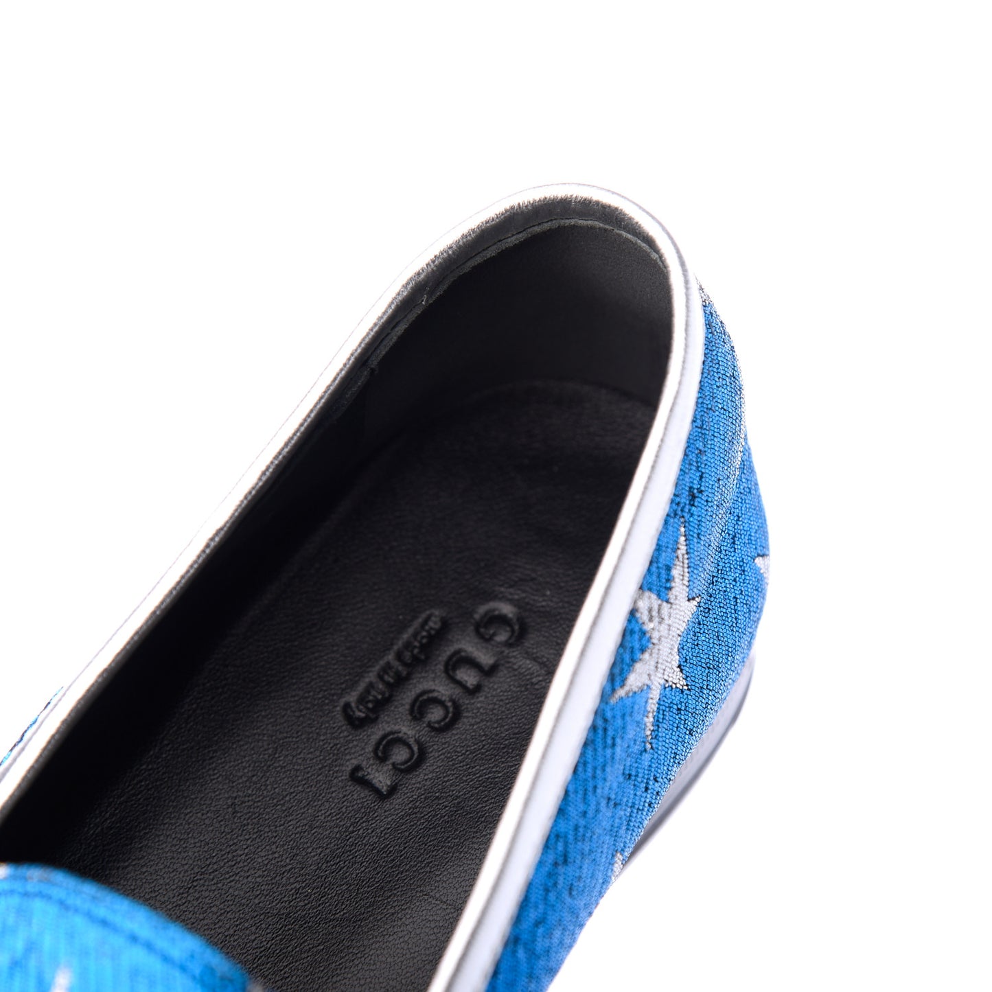 Lurex Calfskin Starry Sky Womens Jordaan Loafers 39 Bluette Silver
