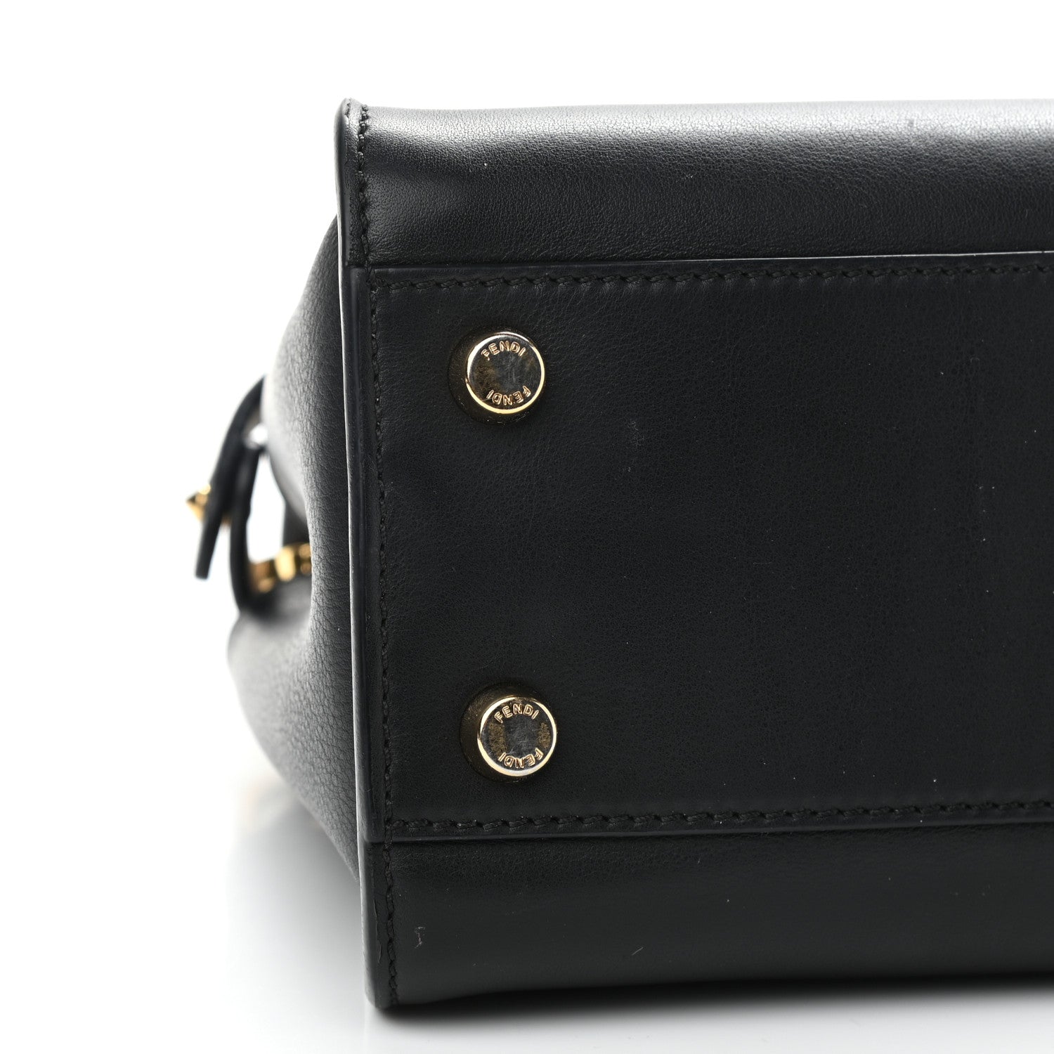 Fendi Vitello Medium Peekaboo Iconic Essentially Satchel Black 9 of 11