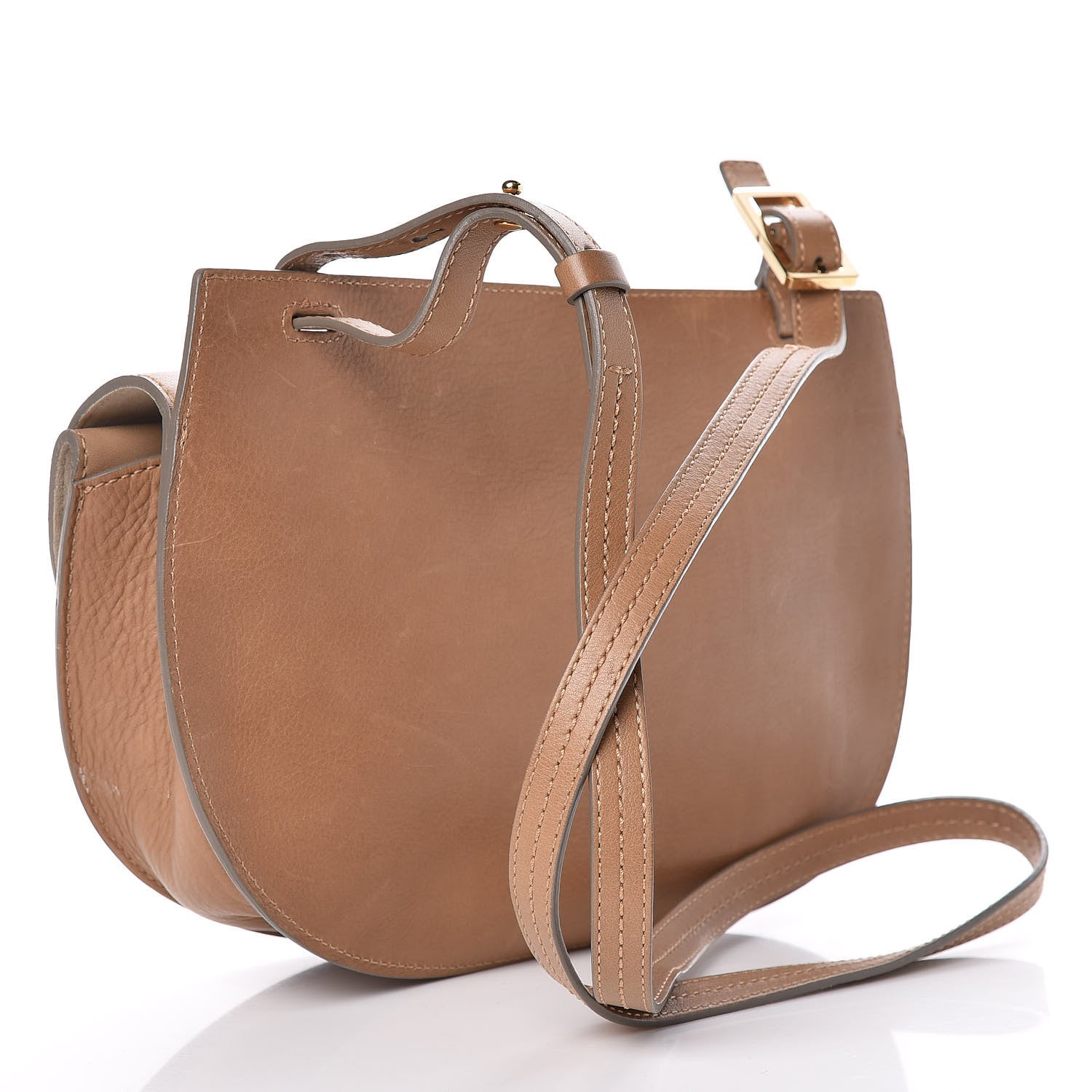 Chloe Calfskin Georgia Crossbody Bag Chestnut Cream 3 of 16