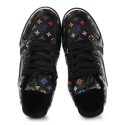 Louis Vuitton LV X TM Calfskin Monogram Multicolor Womens LV Trainer Sneakers 37.5 Black 2 of 10