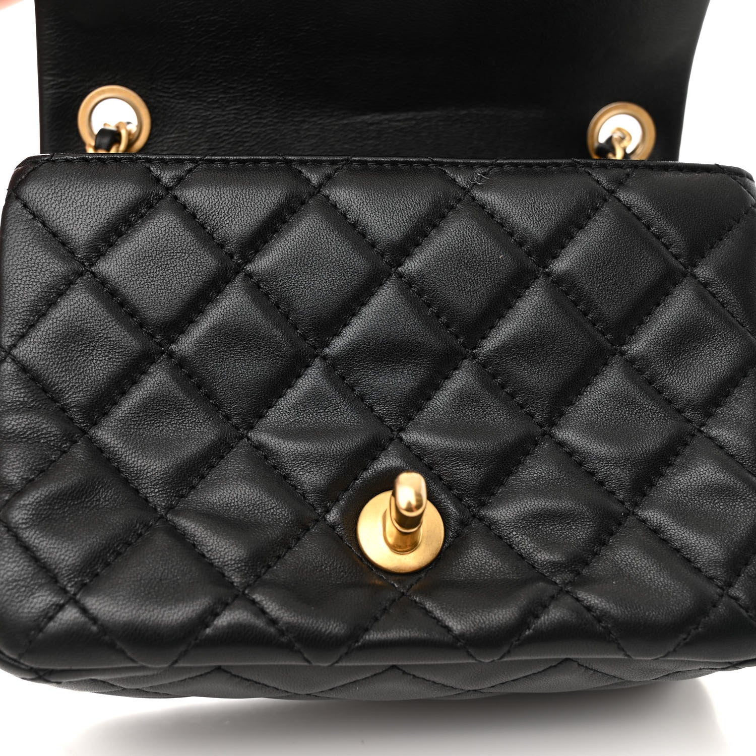 Chanel Lambskin Quilted Mini Pearl Crush Flap Black 12 of 13