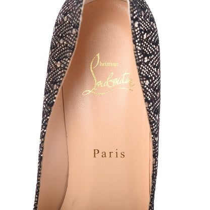 Christian Louboutin Glitter Palace SP Oxyde Fetish Peep 130 Pumps 40 Platine Silver 5 of 7