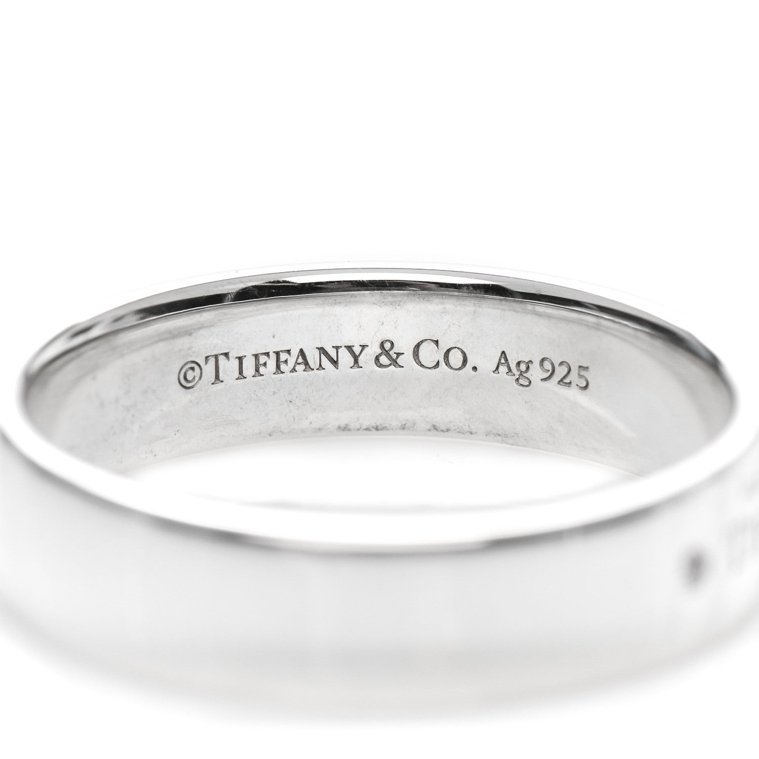 Tiffany Sterling Silver Diamond Return to Tiffany Narrow Ring 67 12 4 of 4
