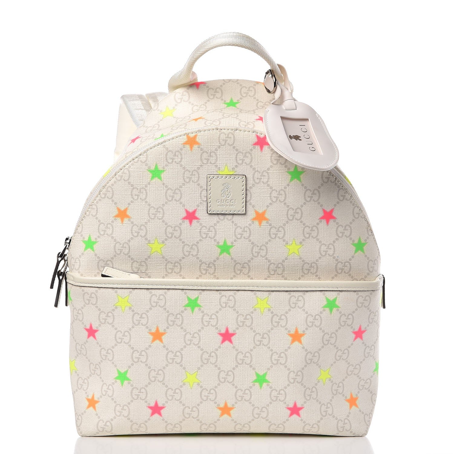 Gucci GG Supreme Monogram Children's Star Backpack White 1 of 8