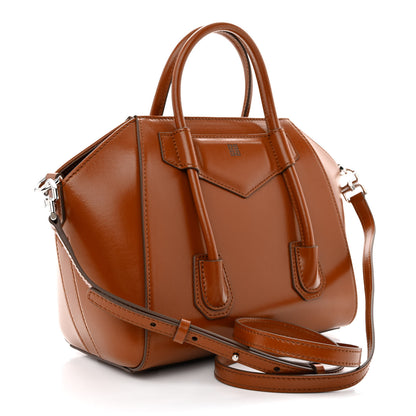 Givenchy Box Calfskin Mini Lock Antigona Shoulder Bag Beige Chestnut 3 of 11