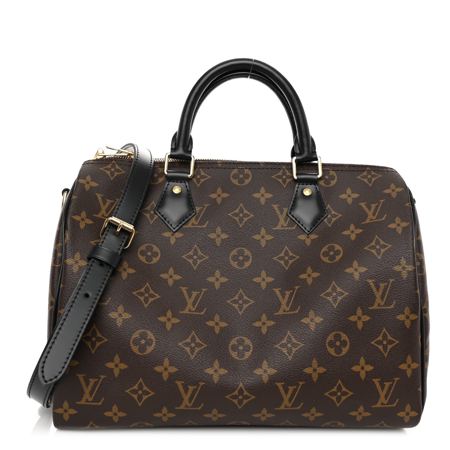 Louis Vuitton LOUIS VUITTON Monogram My World Tour Speedy Bandouliere 30 Black 1 of 9