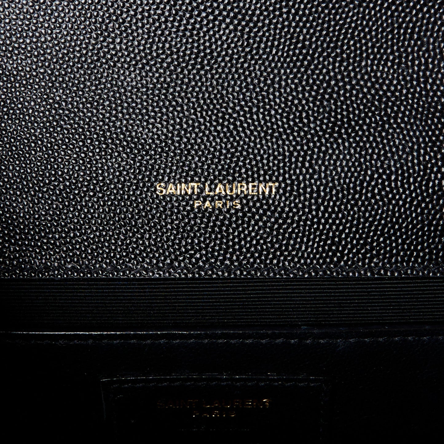Grain De Poudre Medium Classic Monogram Kate Satchel Black