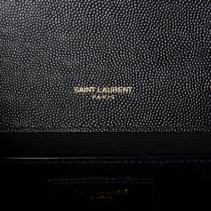 Saint Laurent Grain De Poudre Medium Classic Monogram Kate Satchel Black 6 of 11