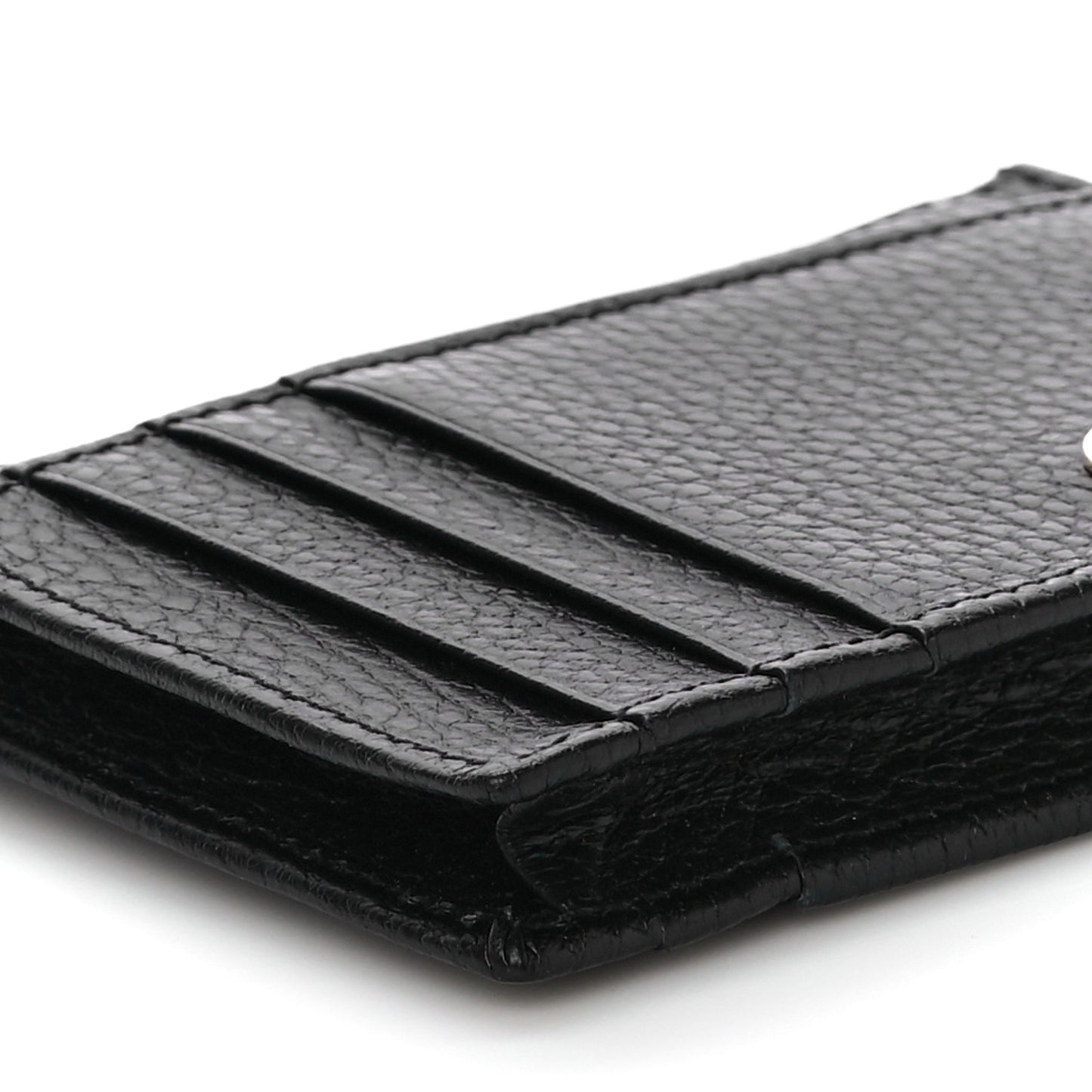 Dollar Calfskin GG Marmont Coin Case Card Holder Black