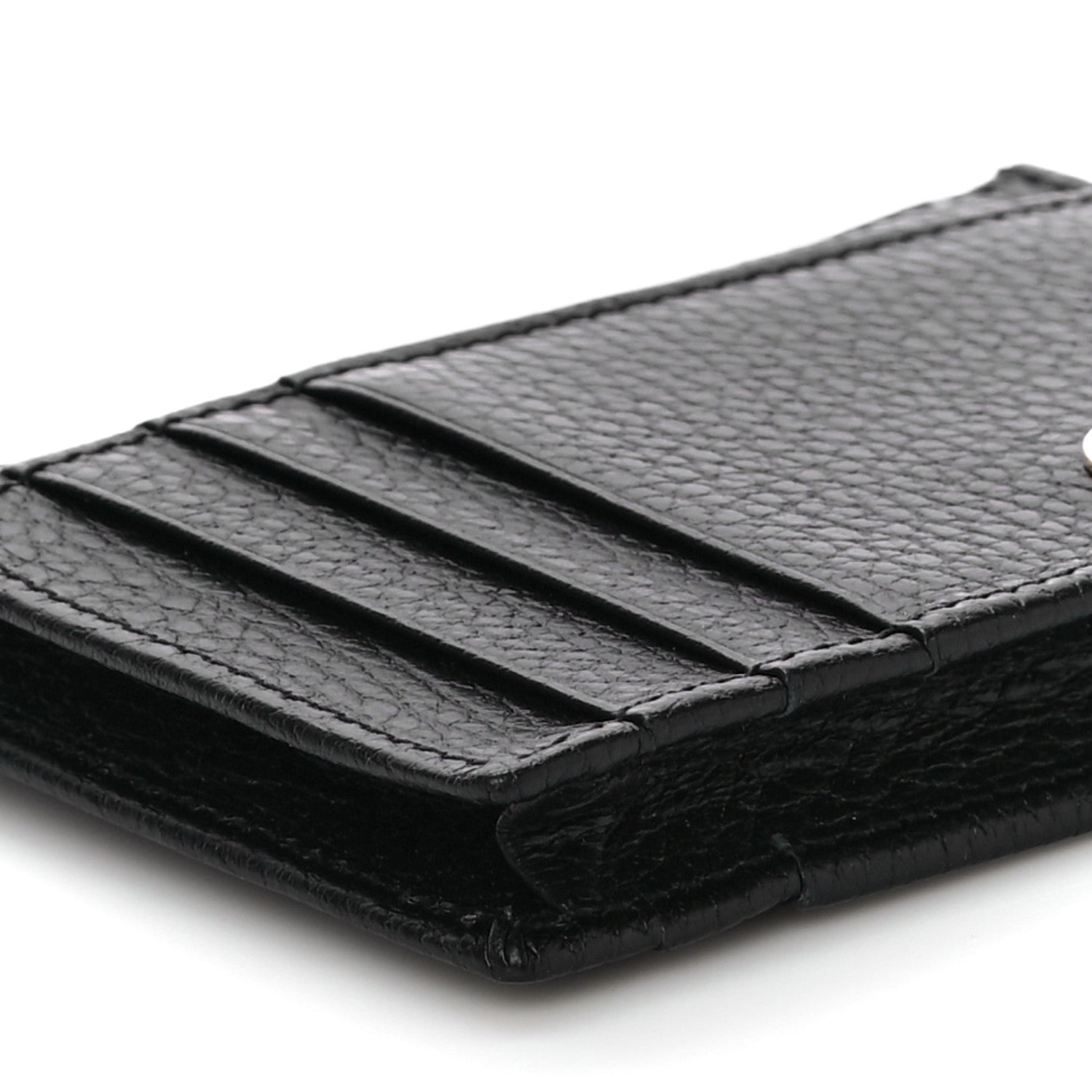 Gucci Dollar Calfskin GG Marmont Coin Case Card Holder Black 7 of 9