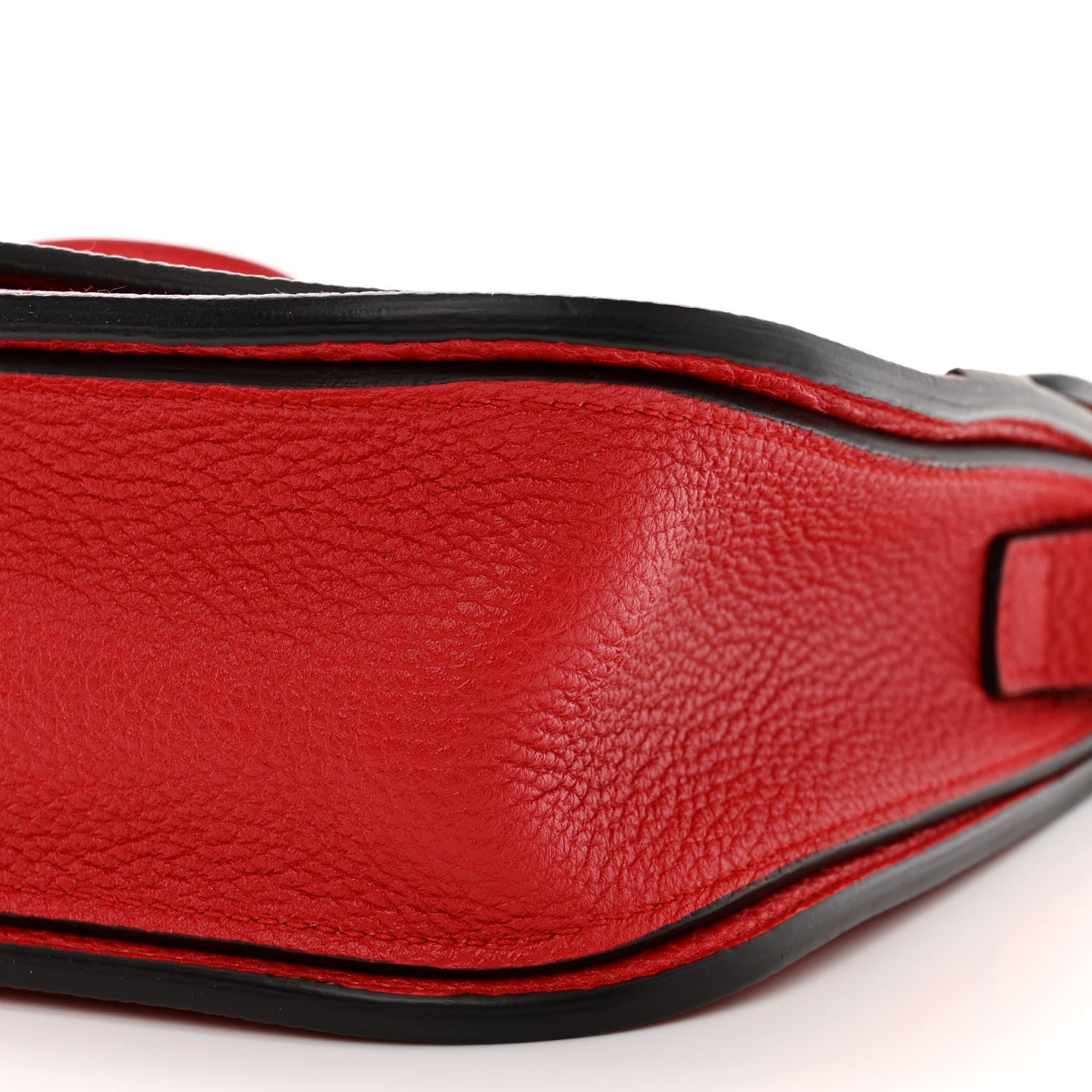 Gucci Grained Calfskin Large Bright Bit Flap Bag Red 10 of 10