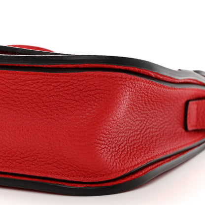 Gucci Grained Calfskin Large Bright Bit Flap Bag Red 10 of 10
