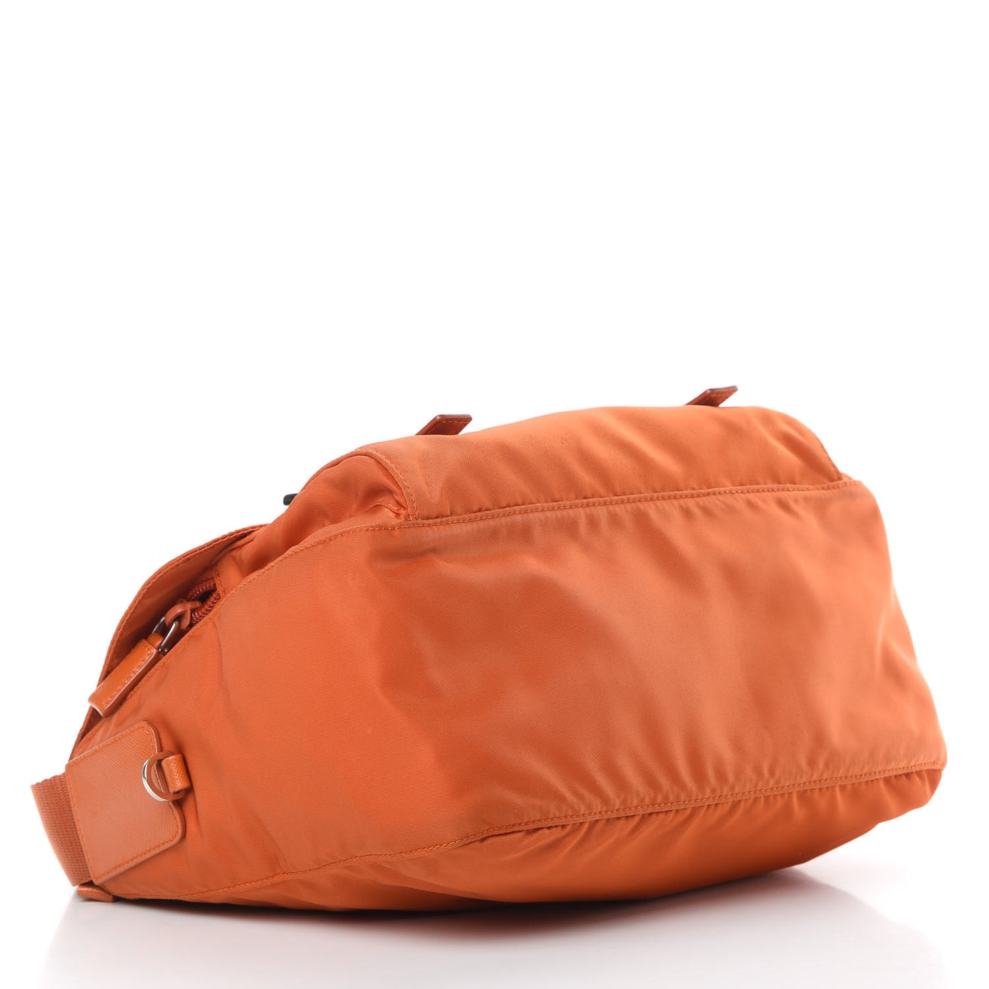 Tessuto Nylon Saffiano Messenger Bag Papaya