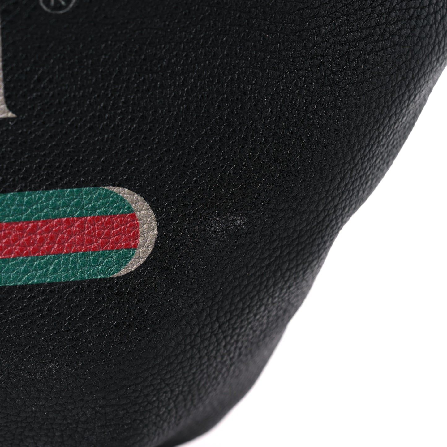 Grained Calfskin Logo Belt Bag Black