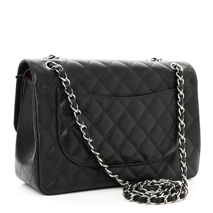 Chanel Caviar Quilted Jumbo Double Flap Black 3 of 11