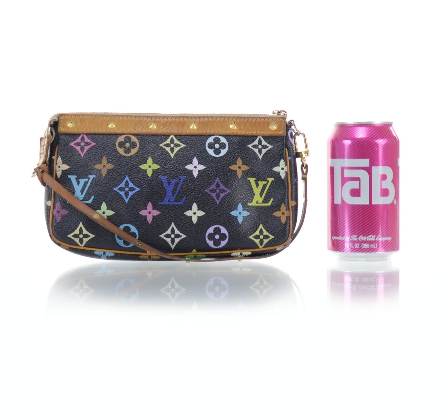 Louis Vuitton Monogram Multicolor Pochette Accessories Black 2 of 10